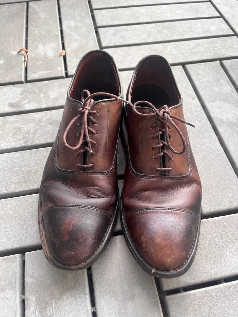 Allen Edmonds Leather Cap-Toe Oxford Dress Shoes size 9
